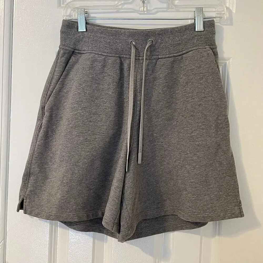 Lululemon High Rise Terry Sweat Shorts Grey 6 NWOT